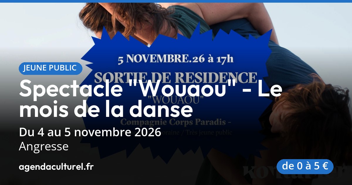 Spectacle Wouaou à Angresse le 5 novembre 2026