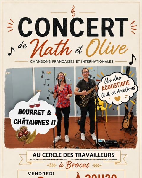 Concert duo cordes vocales + bourret châtaignes