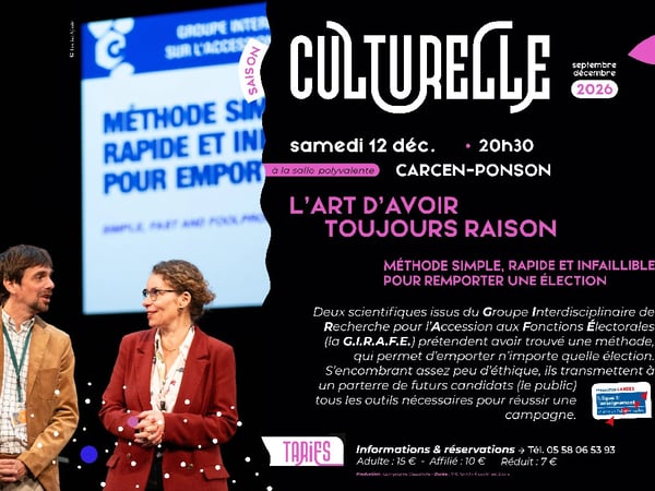 Saison Culturelle : "L'art d'avoir toujours raison"