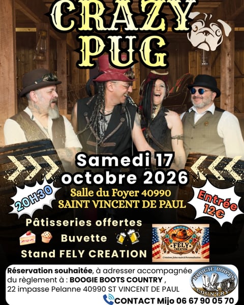 Concert Crazy Pug