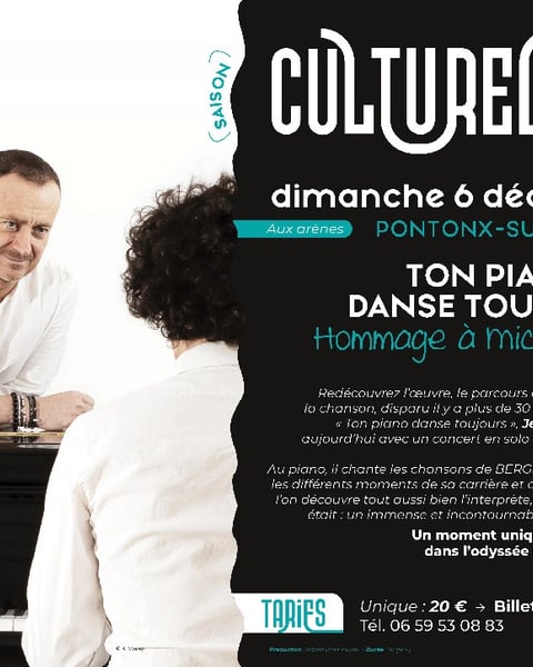 Saison Culturelle : "Ton Piano danse toujours" Hommage à Michel Berger