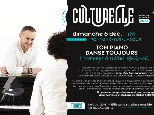 Saison Culturelle : "Ton Piano danse toujours" Hommage à Michel Berger