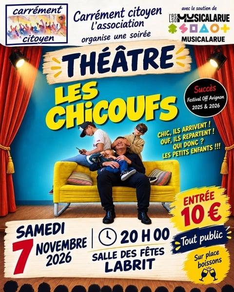 Théâtre : Les Chicoufs à la salle des fêtes