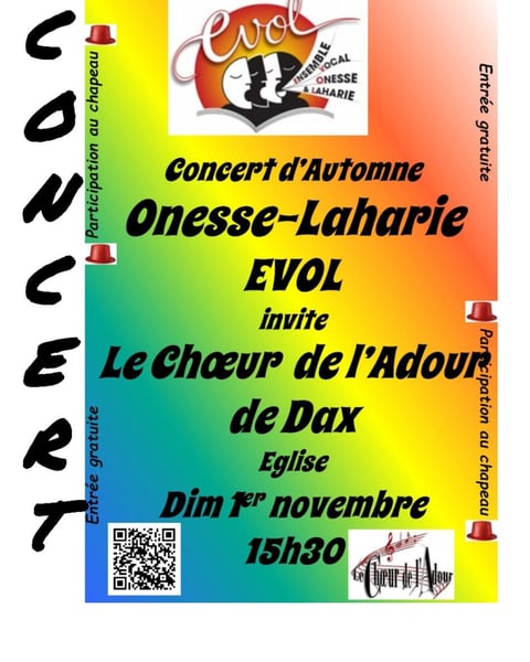 Concert d'Automne - Evol et Le Chœur de l'Adour de Dax