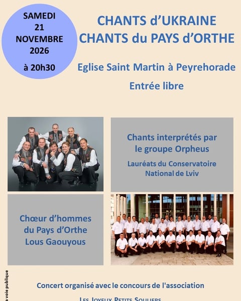 Concert chants d'Ukraine et du Pays d'Orthe